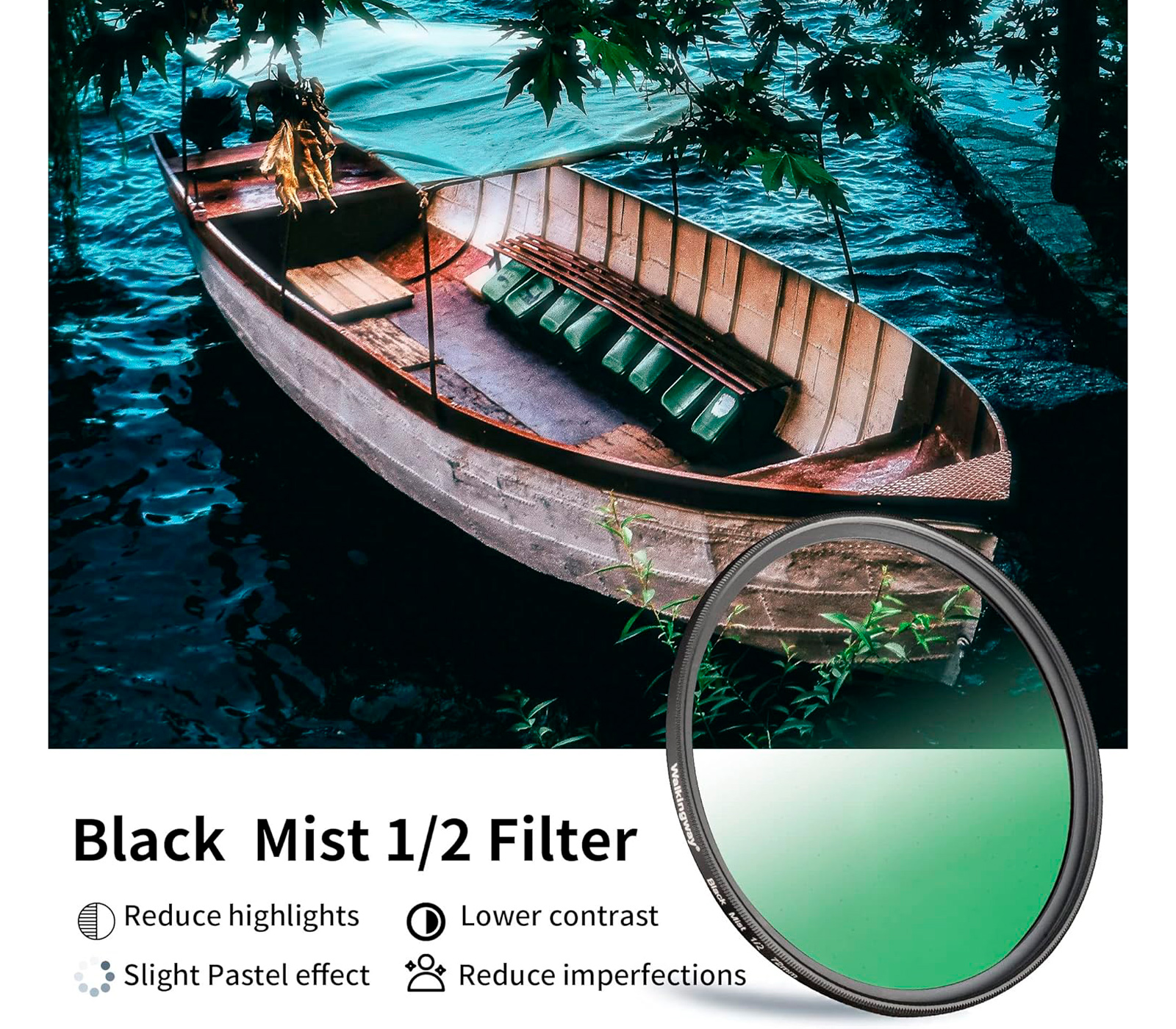 Светофильтр Walking Way Black Mist 1/2 82mm