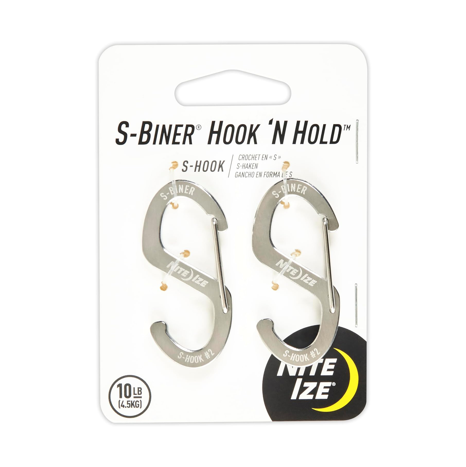 Карабин Nite Ize S-Biner Hook 'N Hold Small, стальной, 2 шт.