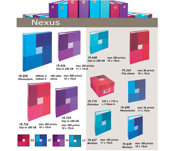 Фотоальбом Henzo 10 х 15 см 100 фото, Nexus, 4 цвета
