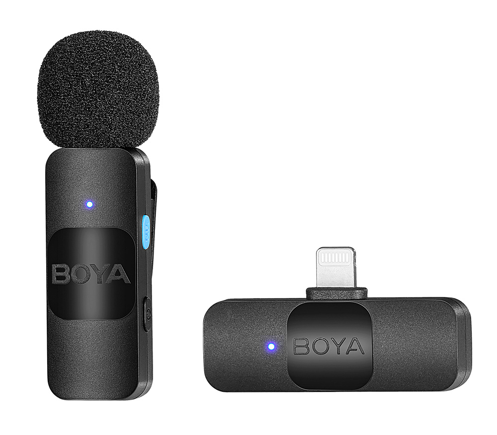 Беспроводная система Boya BY-V1, 2.4 ГГц, TX+RX, Lightning (уцененный)