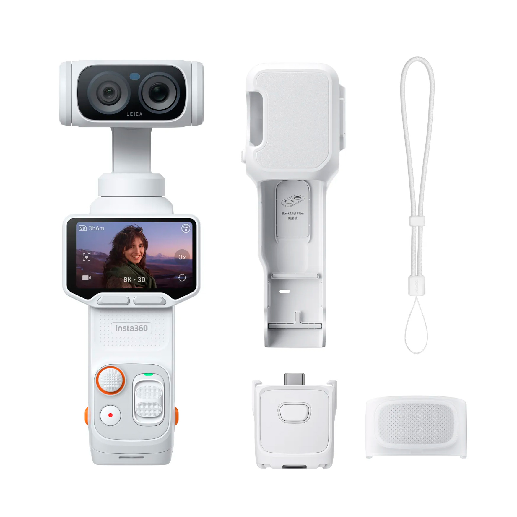 Камера с 3-осевым подвесом Insta360 Luna Ultra Stellar White, Standard Bundle