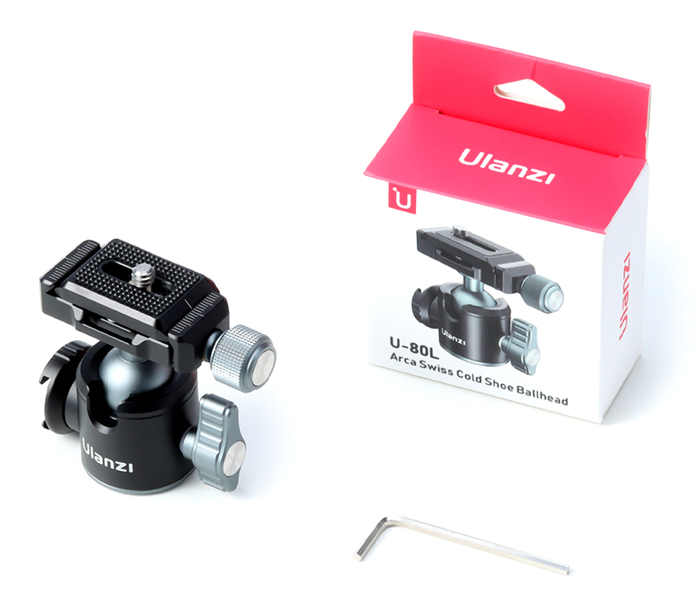 Шаровая головка Ulanzi U-80L, Arca Swiss Side, с быстросъемной площадкой