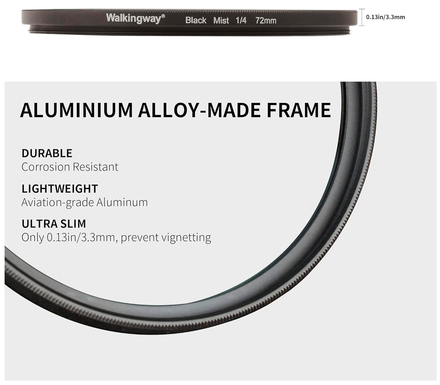 Светофильтр Walking Way Black Mist 1/2 82mm