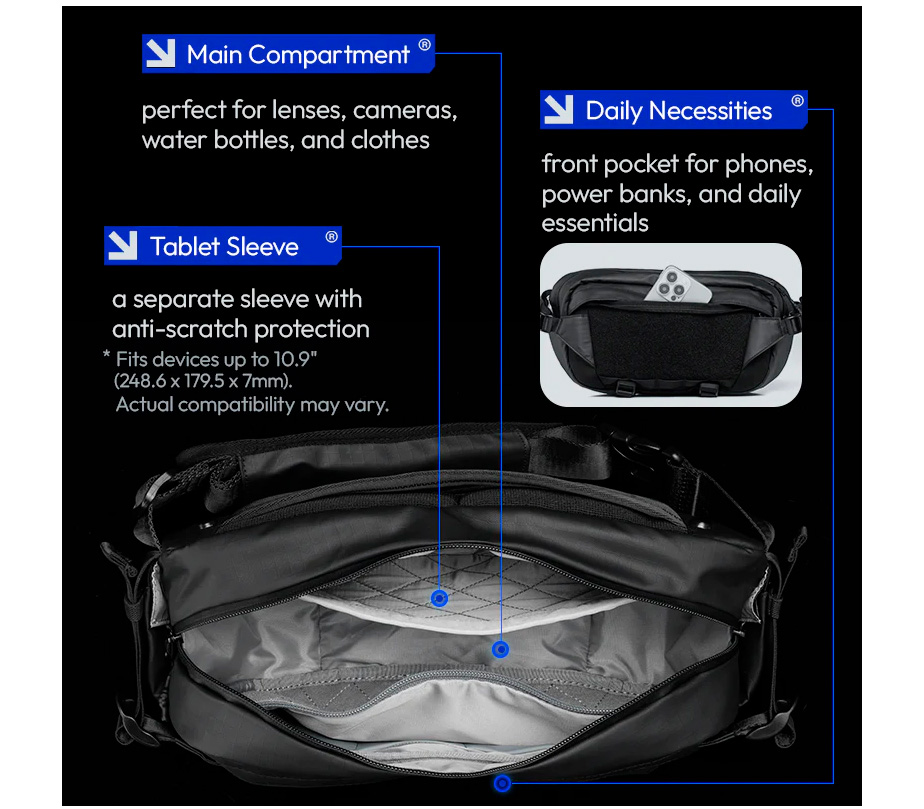 Сумка Ulanzi AB02 Camera Sling Bag, объем 9 л (B122)