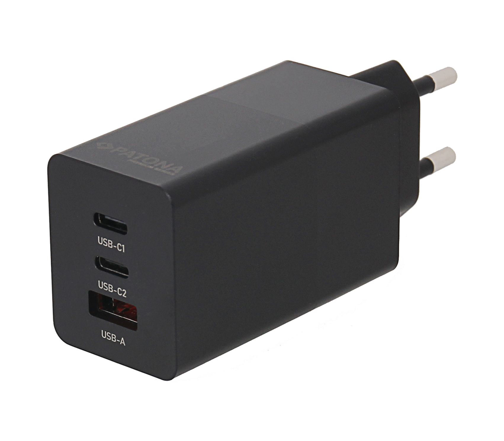 Зарядное устройство Patona 2640 Premium GAN, PD, USB-A + USB-C, 65 Вт, черное