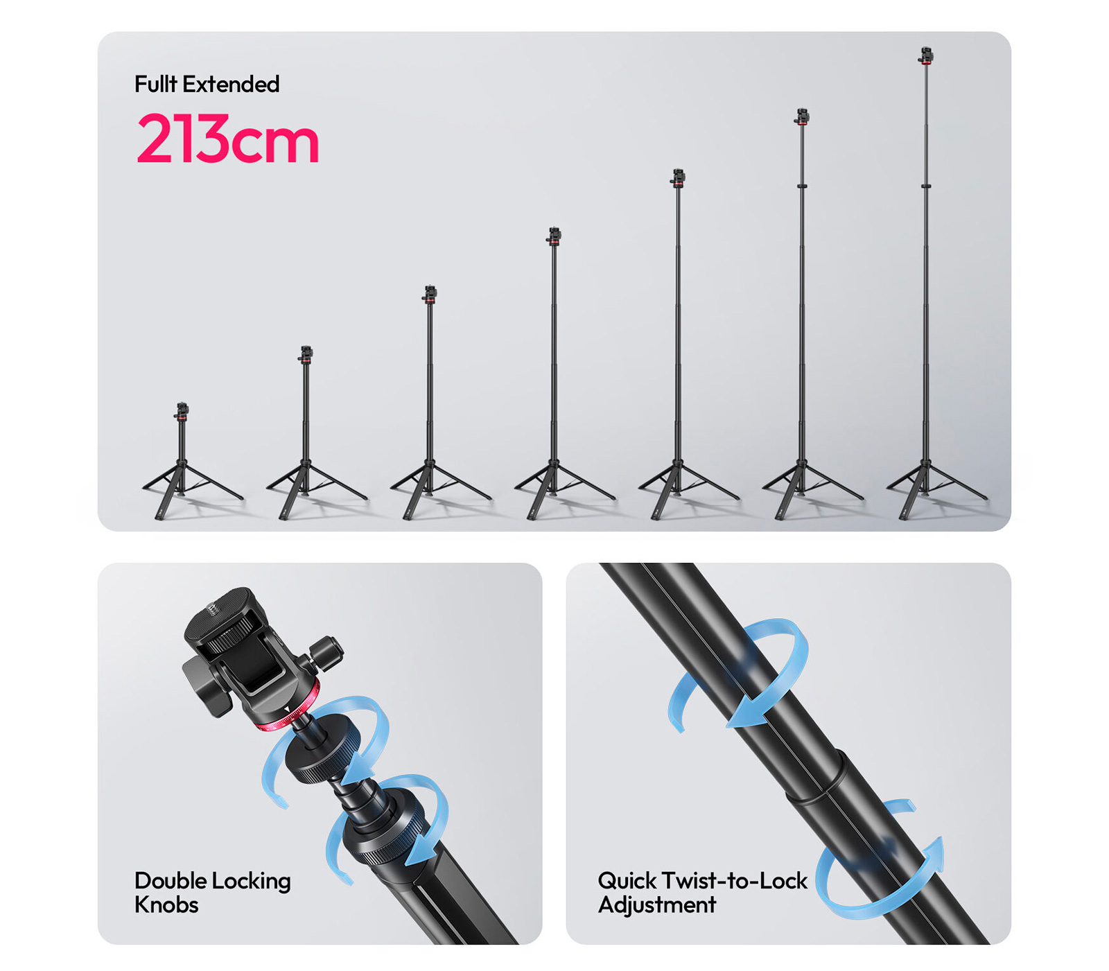 Стойка-штатив Ulanzi MT-80 Auto-Open Tripod, до 5 кг