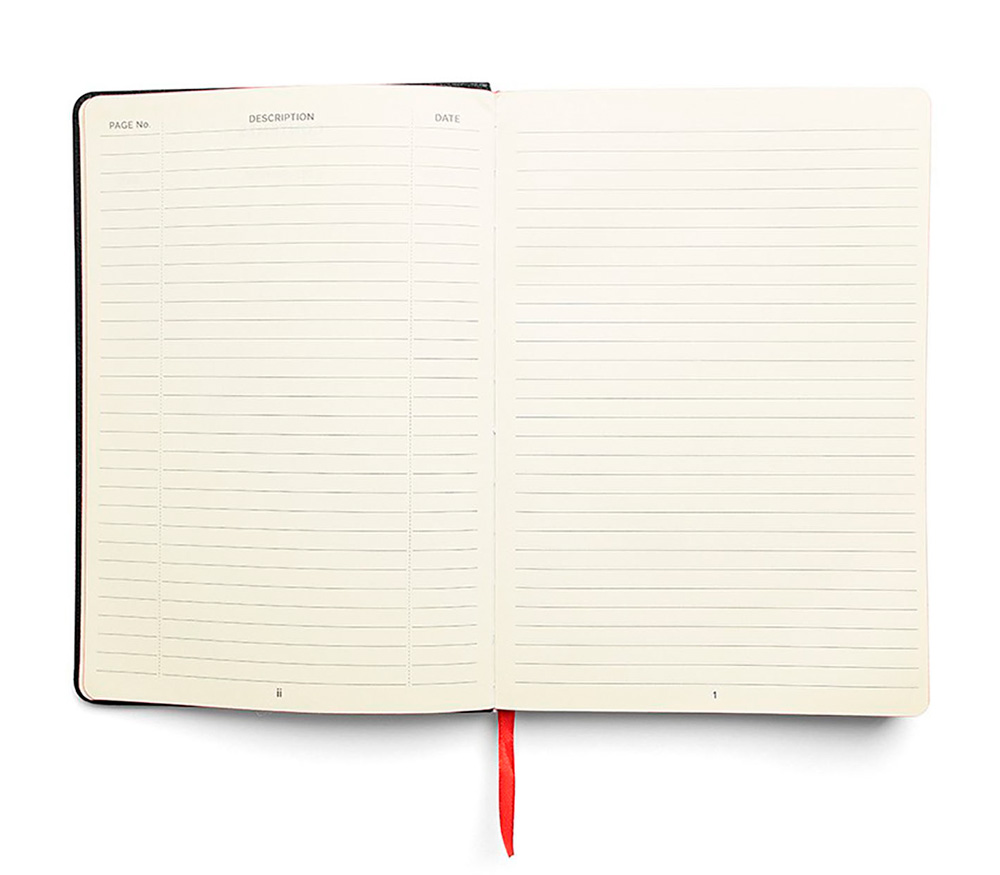 Блокнот Leica Notebook Hardcover, А5, черный с красным