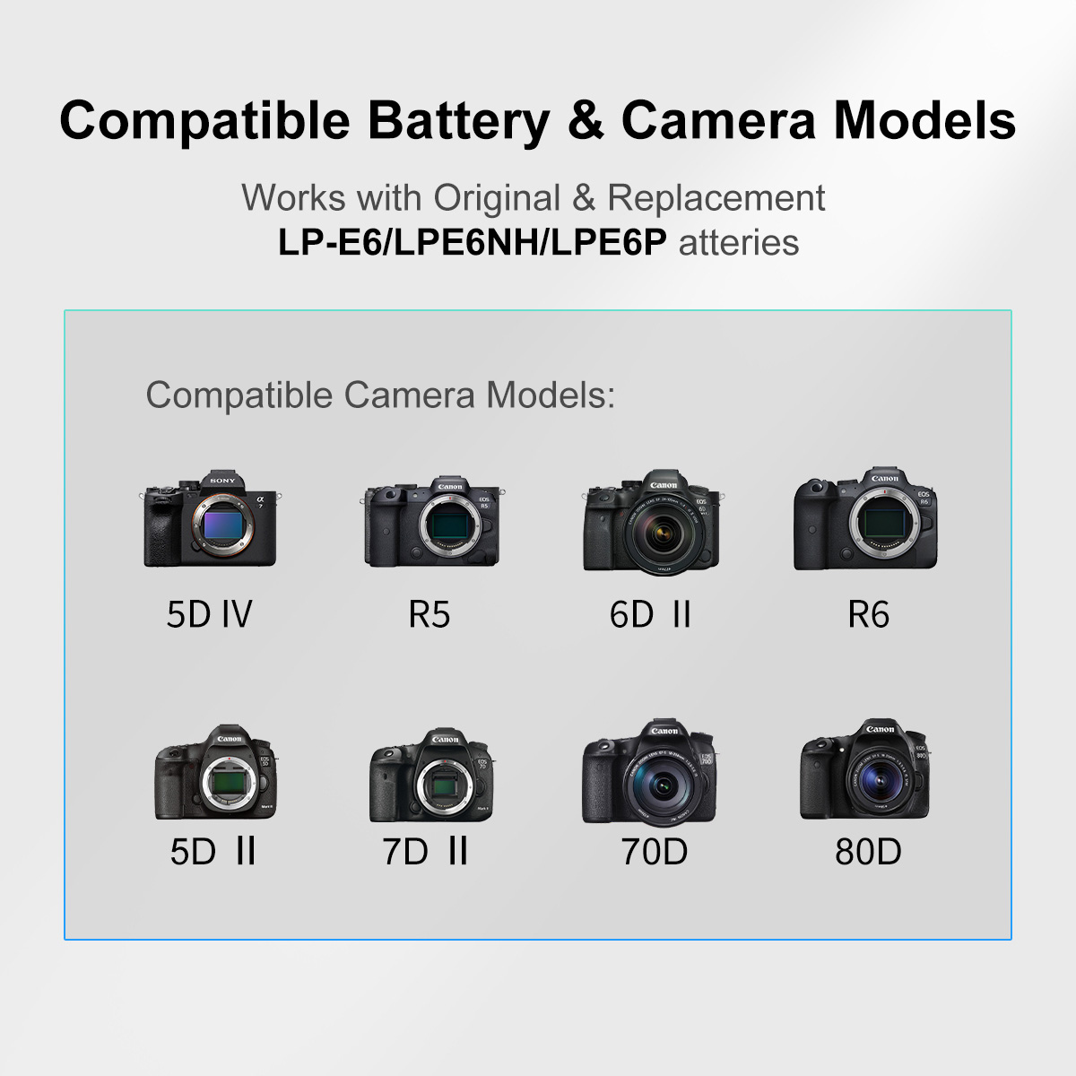 Зарядный кейс Kingma BM071-LPE6 для 2х Canon LP-E6, черный