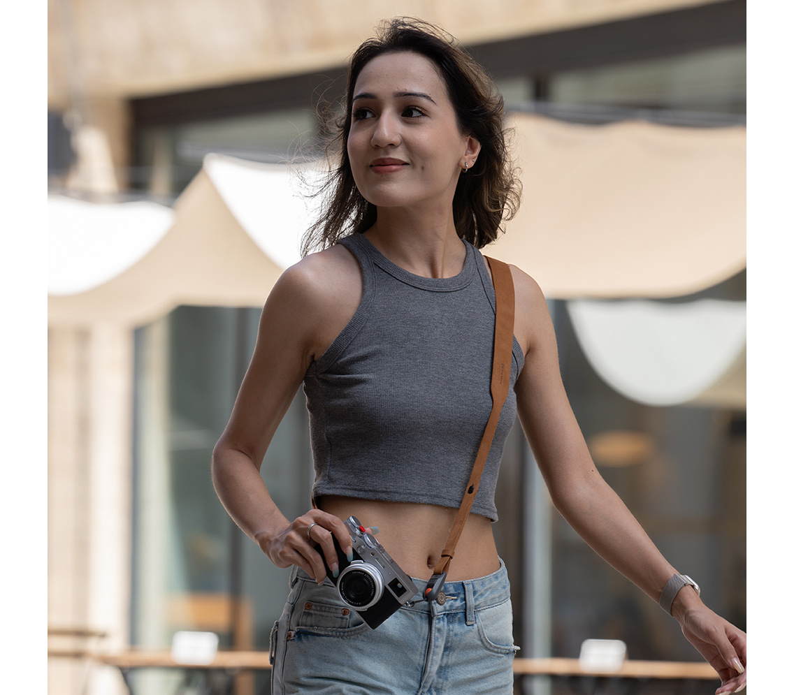 Ремень PGYTECH Camera Shoulder Strap Air Retro Style, размер L, цвет Earth Brown (уцененный)