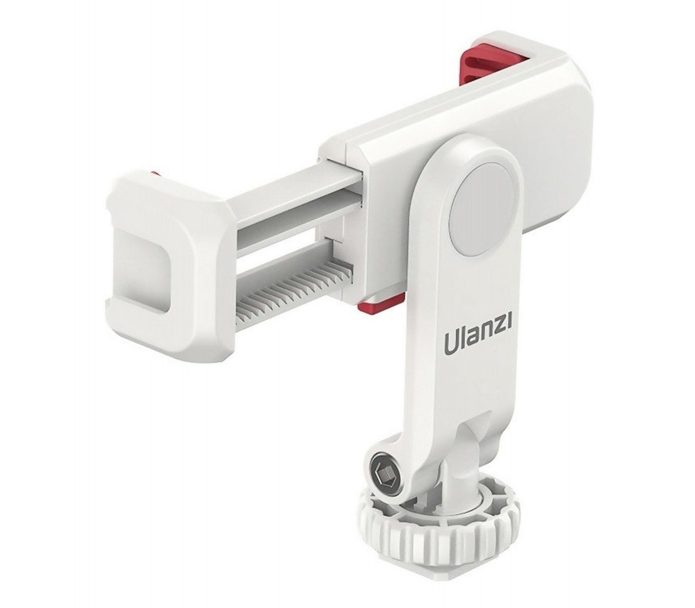 Держатель для смартфона Ulanzi ST-06S, поворотный, с 2 башмаками, белый (уцененный)