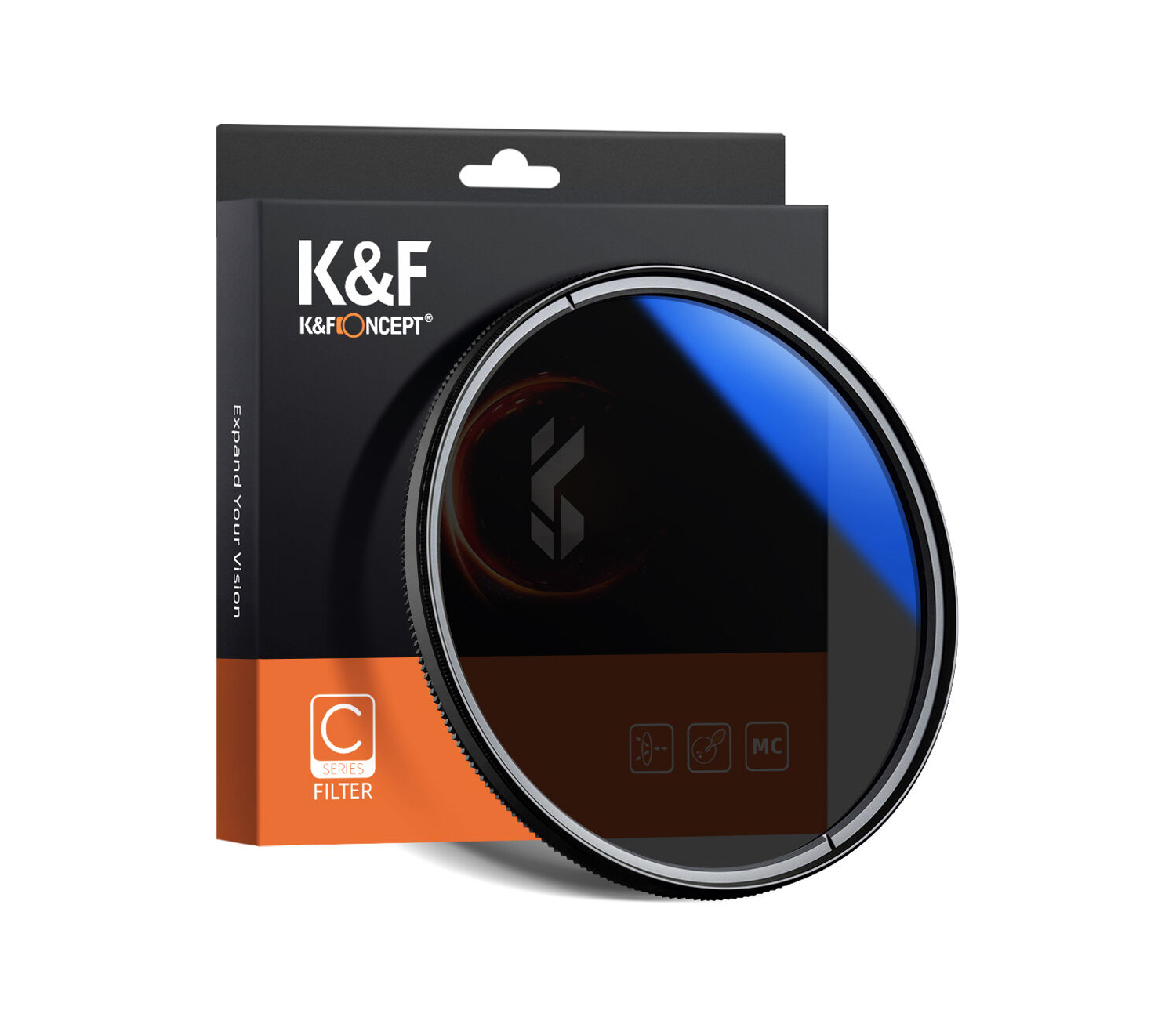 Светофильтр K&F Concept KU12 Classic Series HMC CPL, Blue Coated, 49 мм