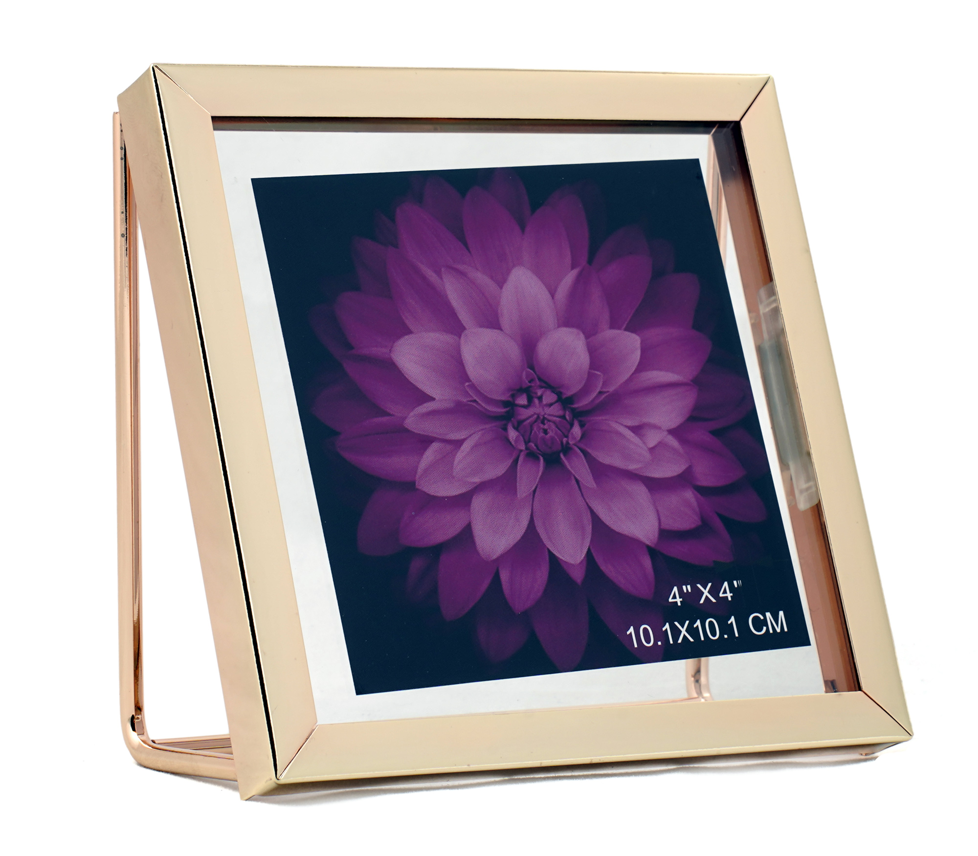 Фоторамка Fotografia 10x10 см, металл и стекло, золотая (FFM-5400G)