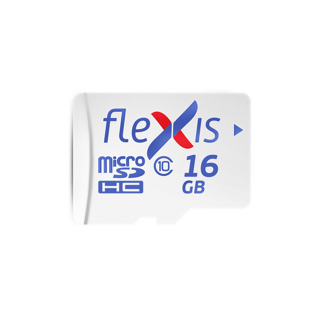 Карта памяти Flexis MicroSDHC 16GB UHS-I Class 10 U1, с адаптером