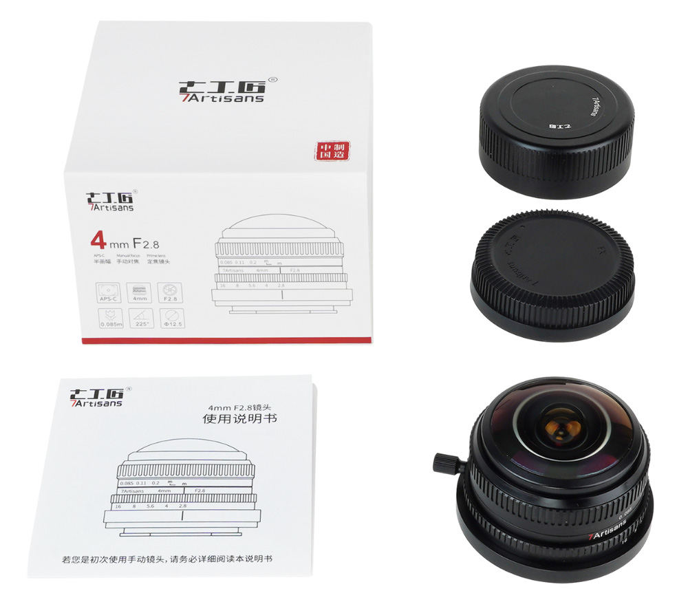 Объектив 7Artisans 4mm f/2.8 Micro 4/3, фокусное расстояние постоянное