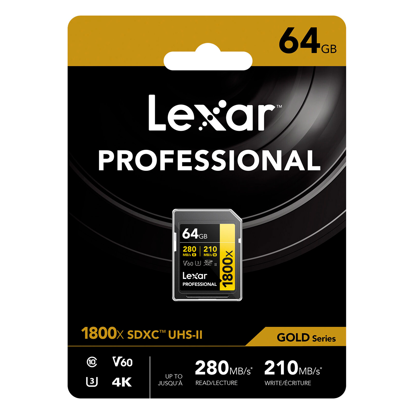 Карта памяти Lexar SDXC 64GB Professional 1800x UHS-II U3 V60 (280/210 MB/s)