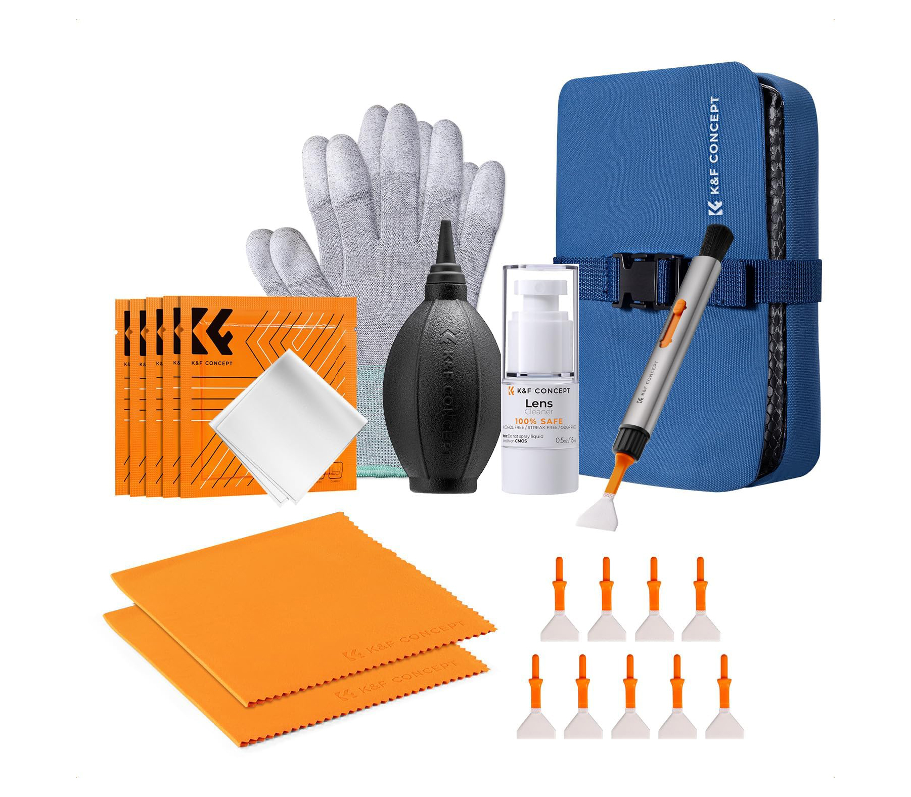 Набор для чистки K&F Concept 1919, матриц и оптики, 23 в 1