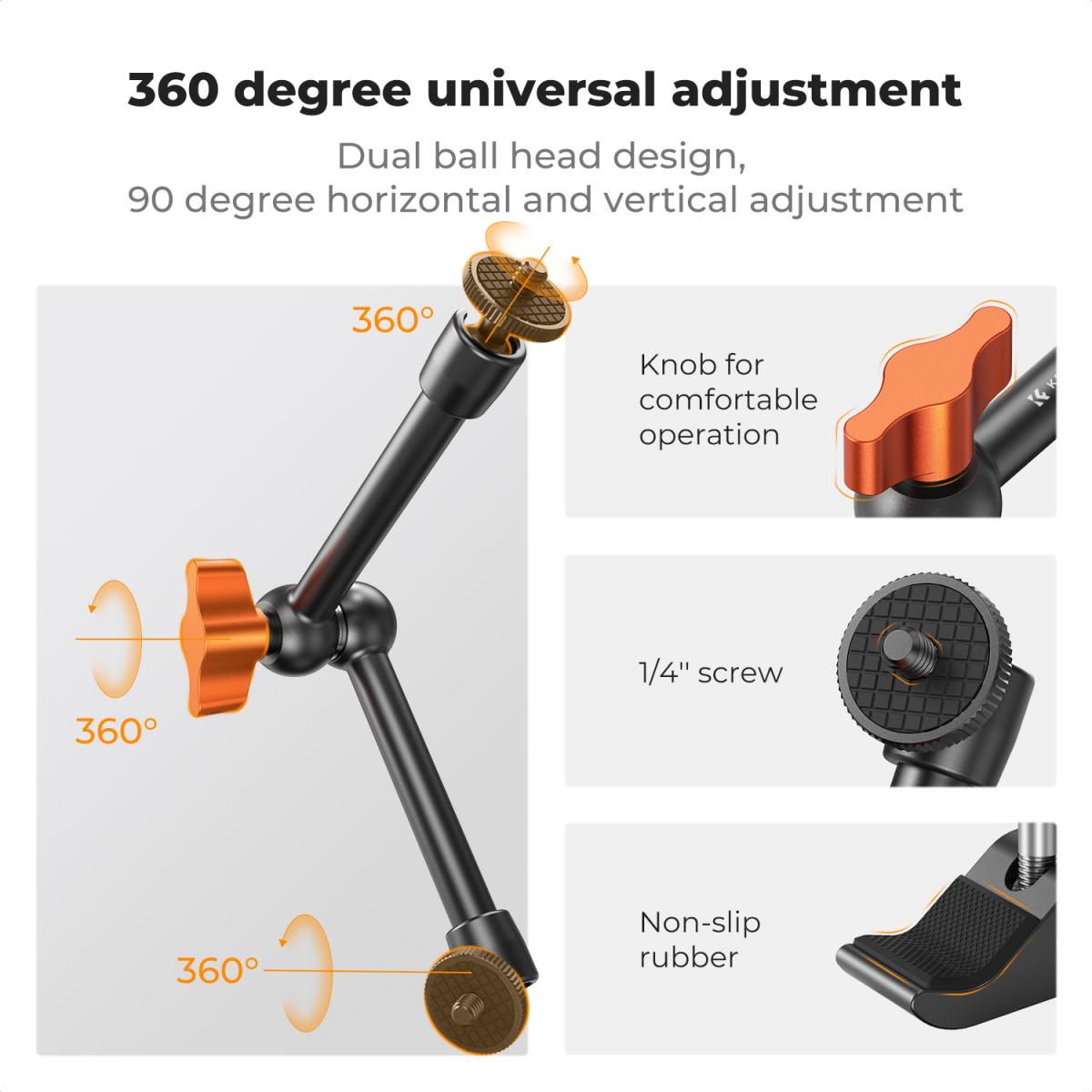 Кронштейн K&F Concept MS32 Magic Arm + зажим Simple Clamp