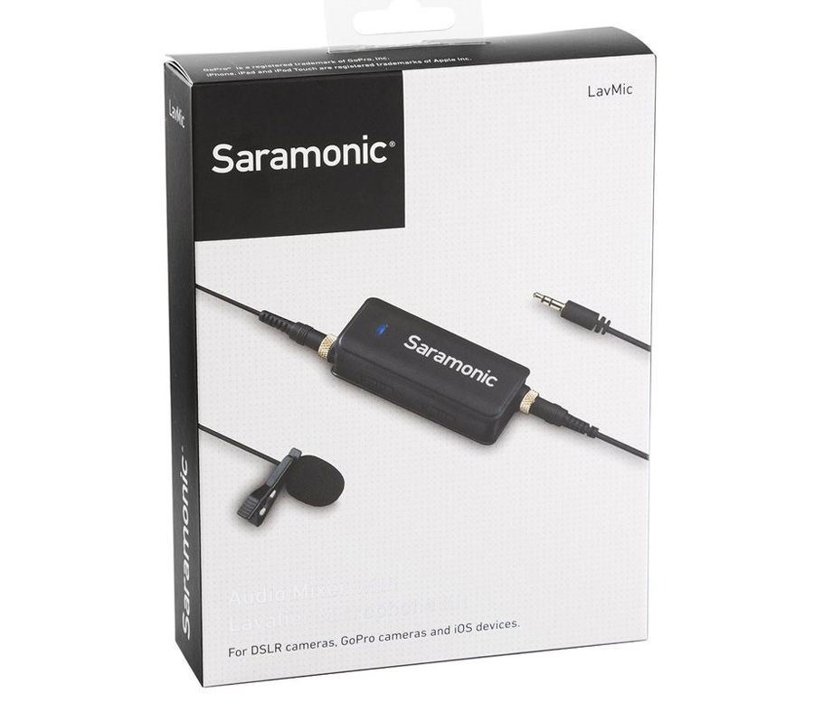 Микрофон Saramonic LavMic, петличный, 3.5 мм, моно / стерео, TRS / TRRS