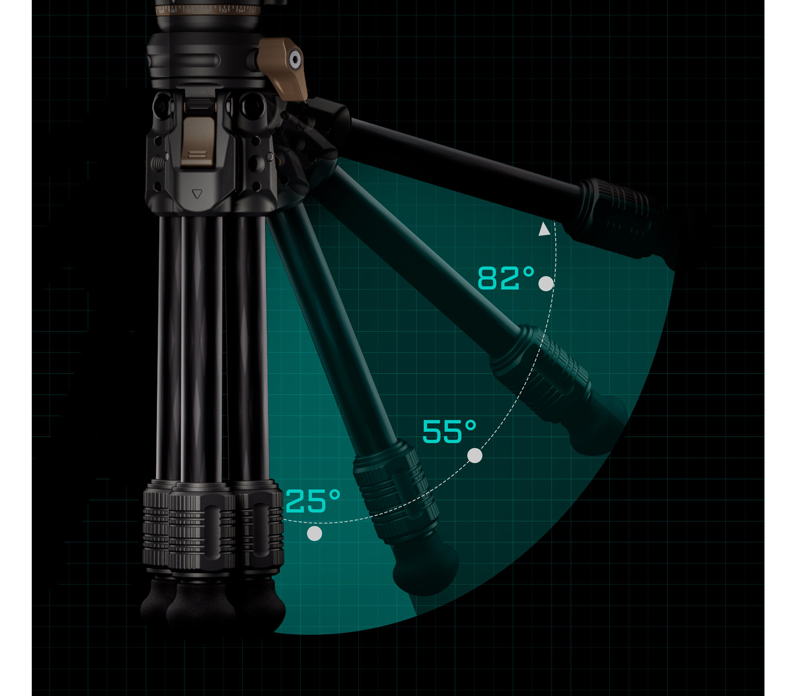 Штатив Tilta VT03, 1-Stage Carbon Fiber Travel Tripod, с видеоголовой, до 3 кг, серый