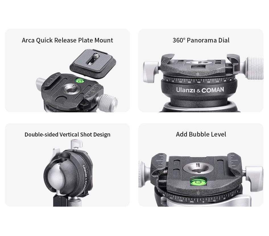 Штатив Ulanzi Zero Y Lightweight Travel Tripod, карбоновый