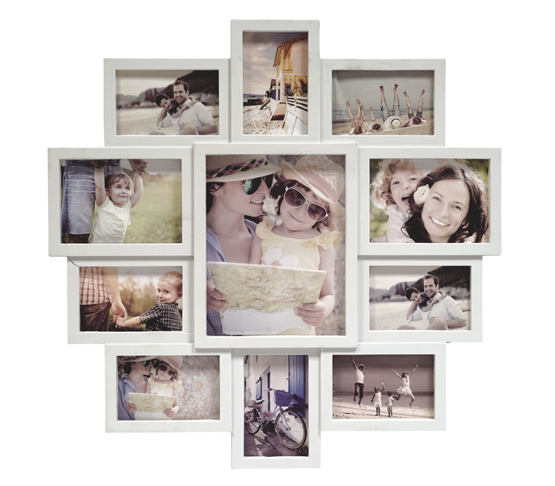 Мультирамка Fotografia на 11 фото (8х 10х15 + 2х 13х18 + 20х25 см), белая