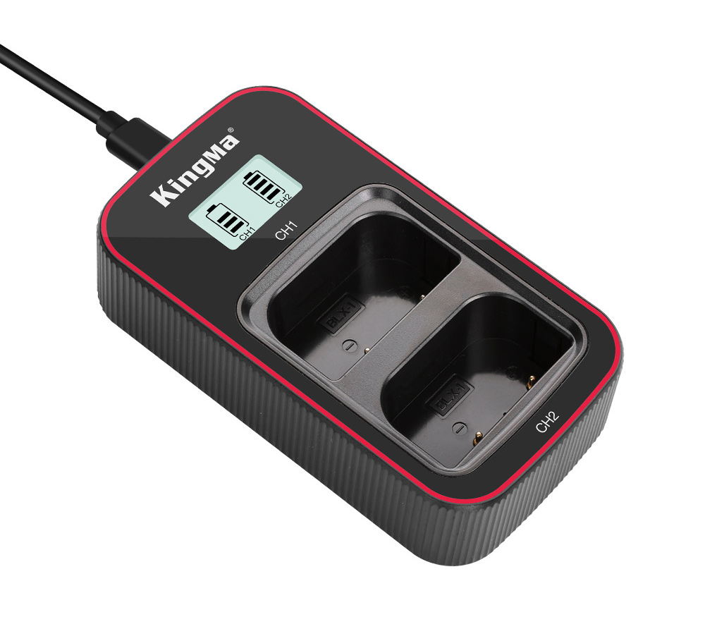 Зарядное устройство Kingma BM058-BLX1, для 2х Olympus BLX-1, дисплей