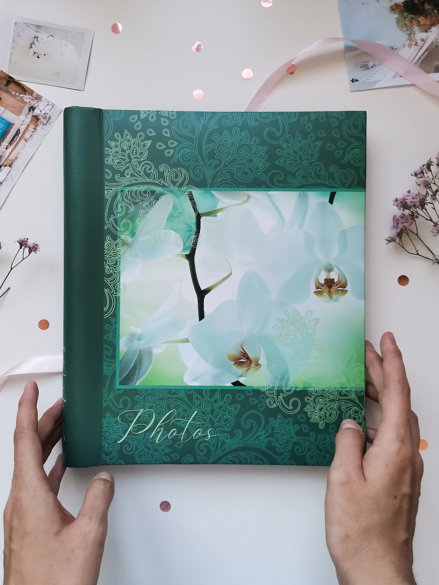 Фотоальбом Полином 20 магнитных листов 23х28 см Орхидея