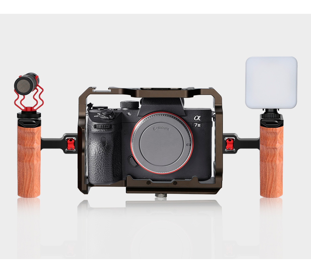 Ручка боковая Puluz PU3077B, деревянная, винт 1/4"-20