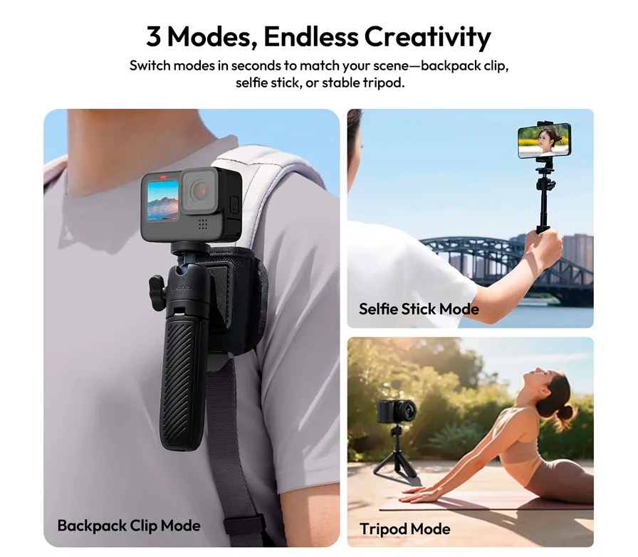 Штатив Ulanzi MT88 ClipMate Tripod, с креплением на лямку рюкзака (T136)