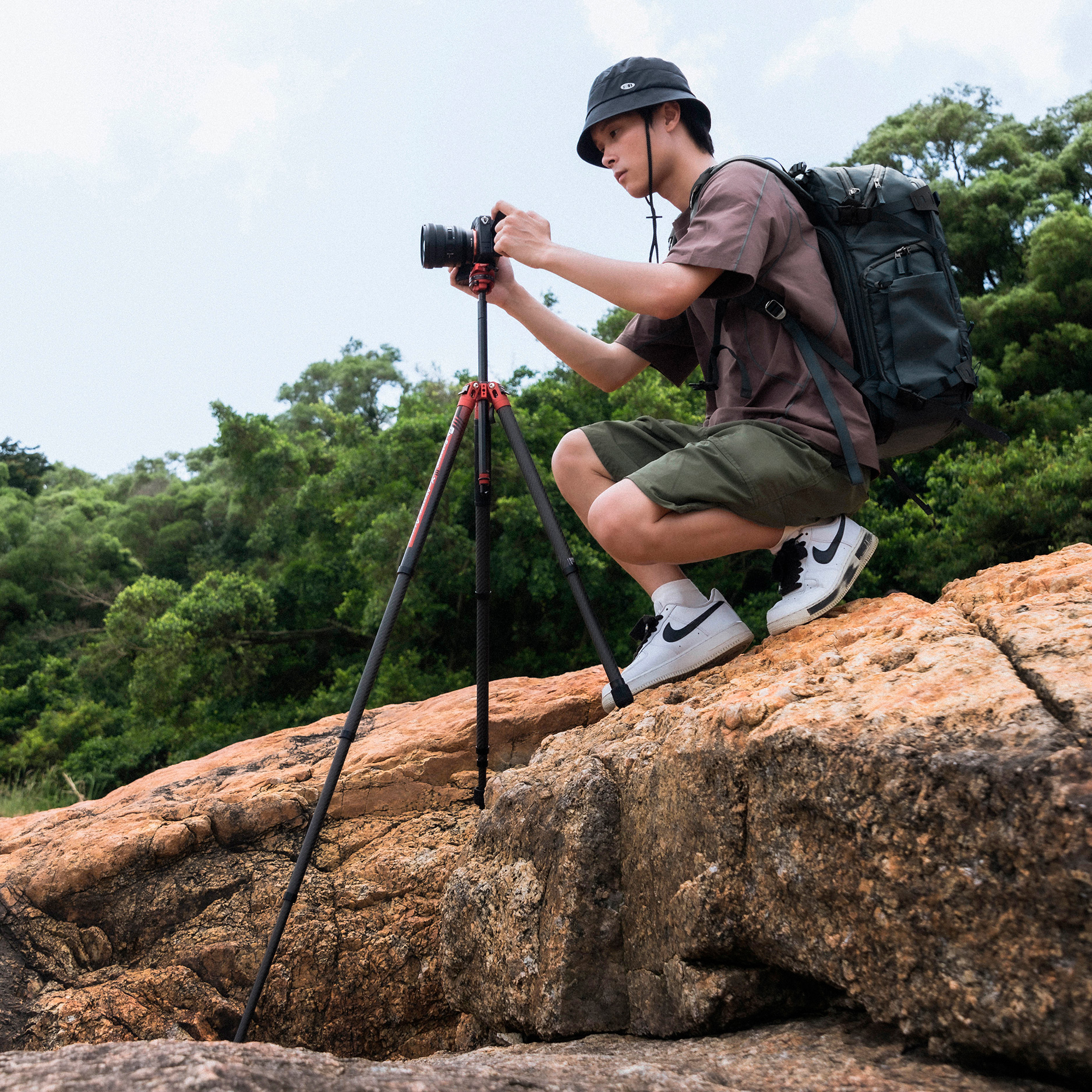Штатив Fotopro X-Aircross 4 Orange, карбоновый, с головой 32QR, до 4 кг