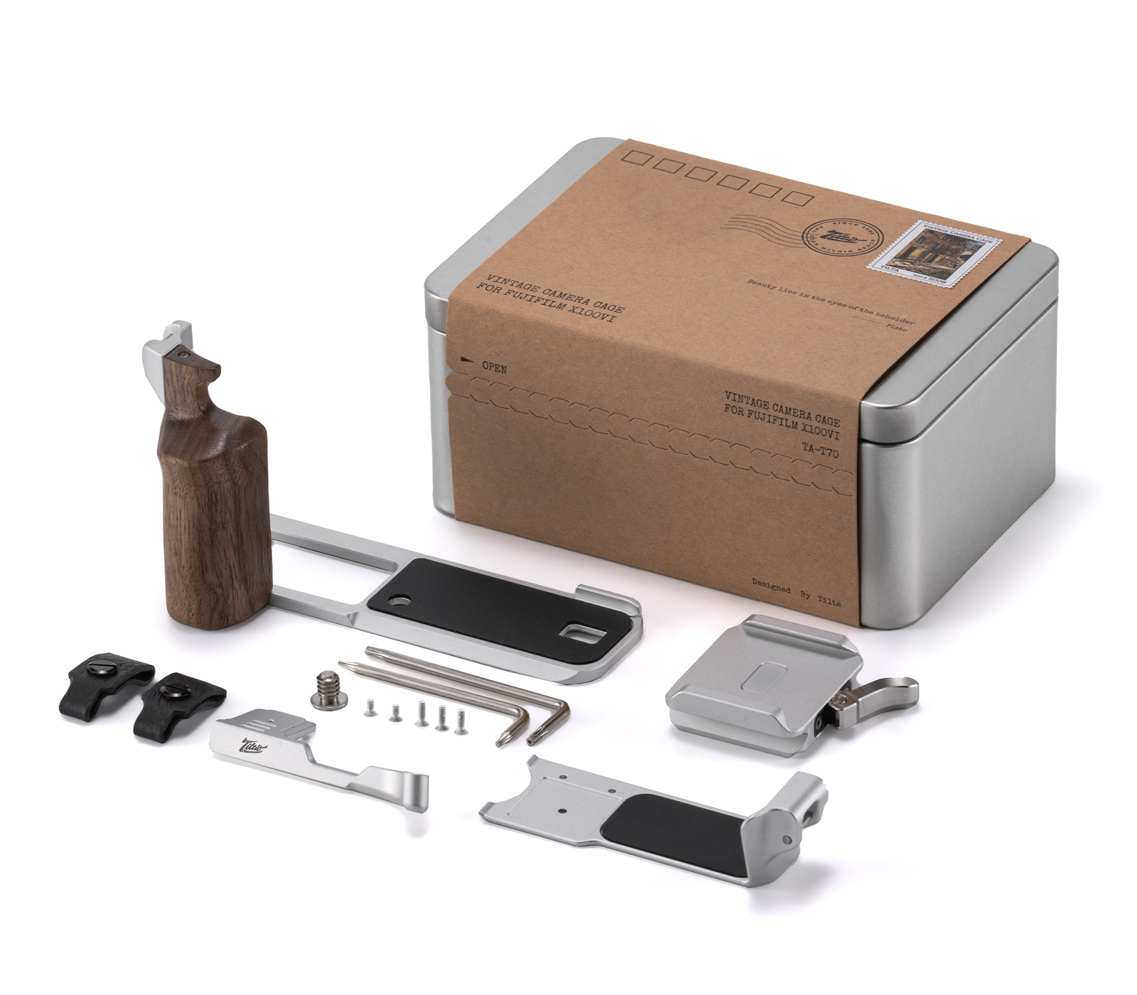 Комплект Tilta Vintage Camera Cage для Fujifilm X100VI Travel Kit,  серебристый