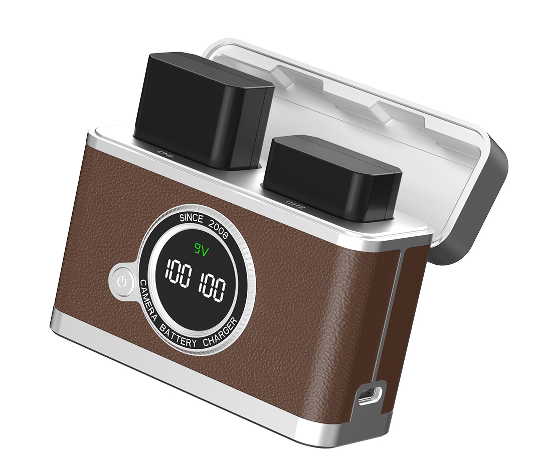 Зарядный кейс Kingma BM070-FW50 для 2х Sony NP-FW50, коричневый