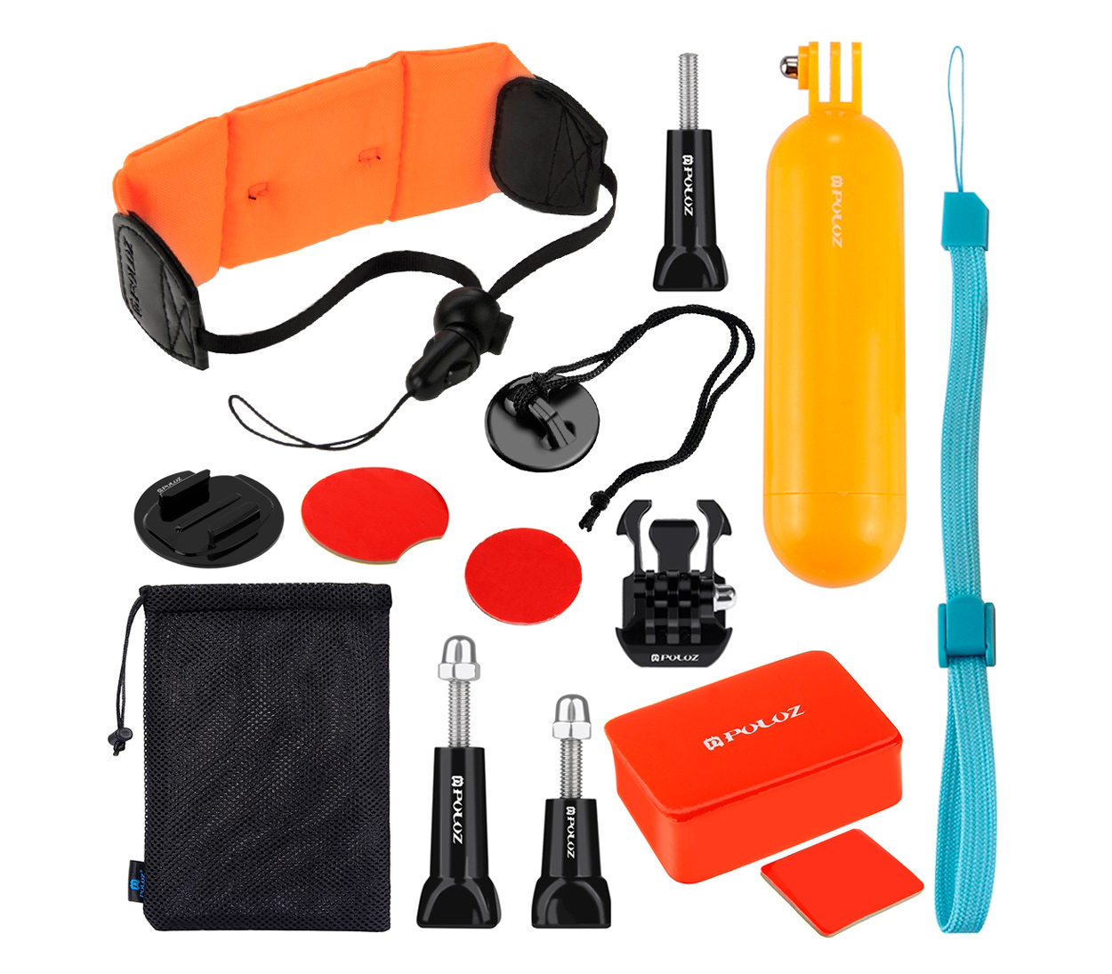 Комплект аксессуаров Puluz PKT20 Surfing Accessories Kit 14 в 1, для экшн-камер