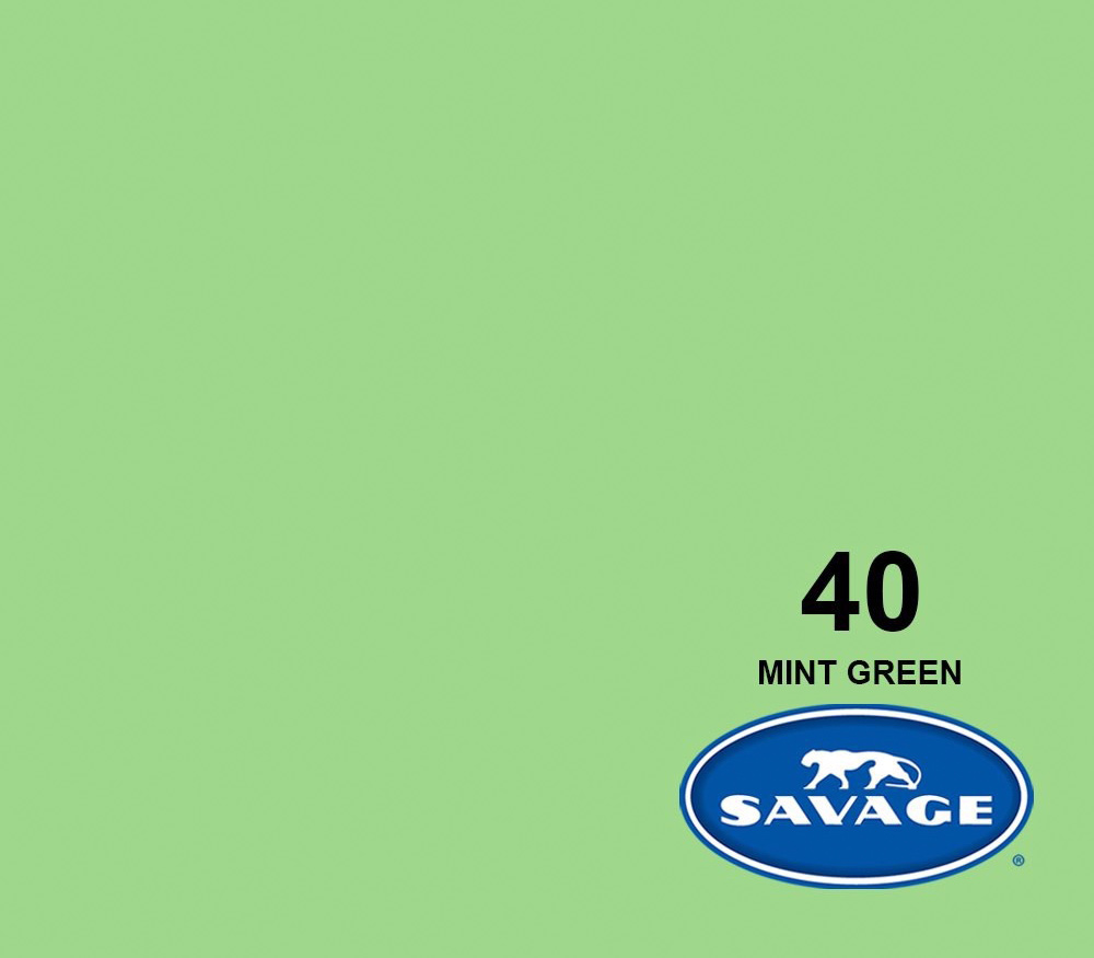 Фон Savage SA 40-12 Mint Green, бумажный, 2.72x11 м, зеленый