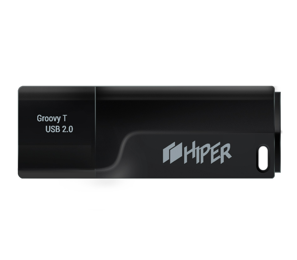 Накопитель HIPER USB2 Flash 32GB Hiper Groovy T, черный