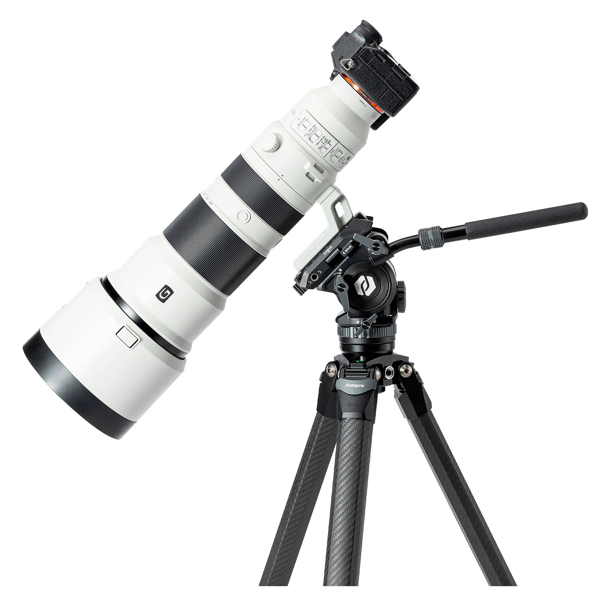 Штатив Fotopro Origin O-9+MH-12, черный с серым, до 6 кг