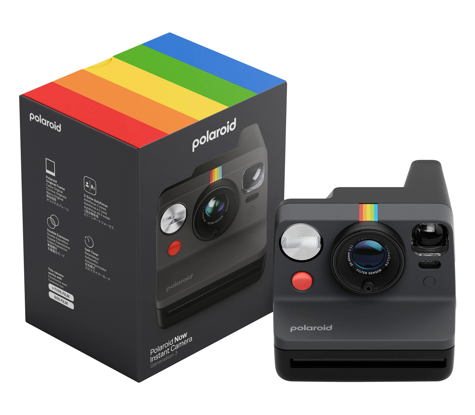 Фотоаппарат моментальной печати Polaroid Now Generation 3, черный