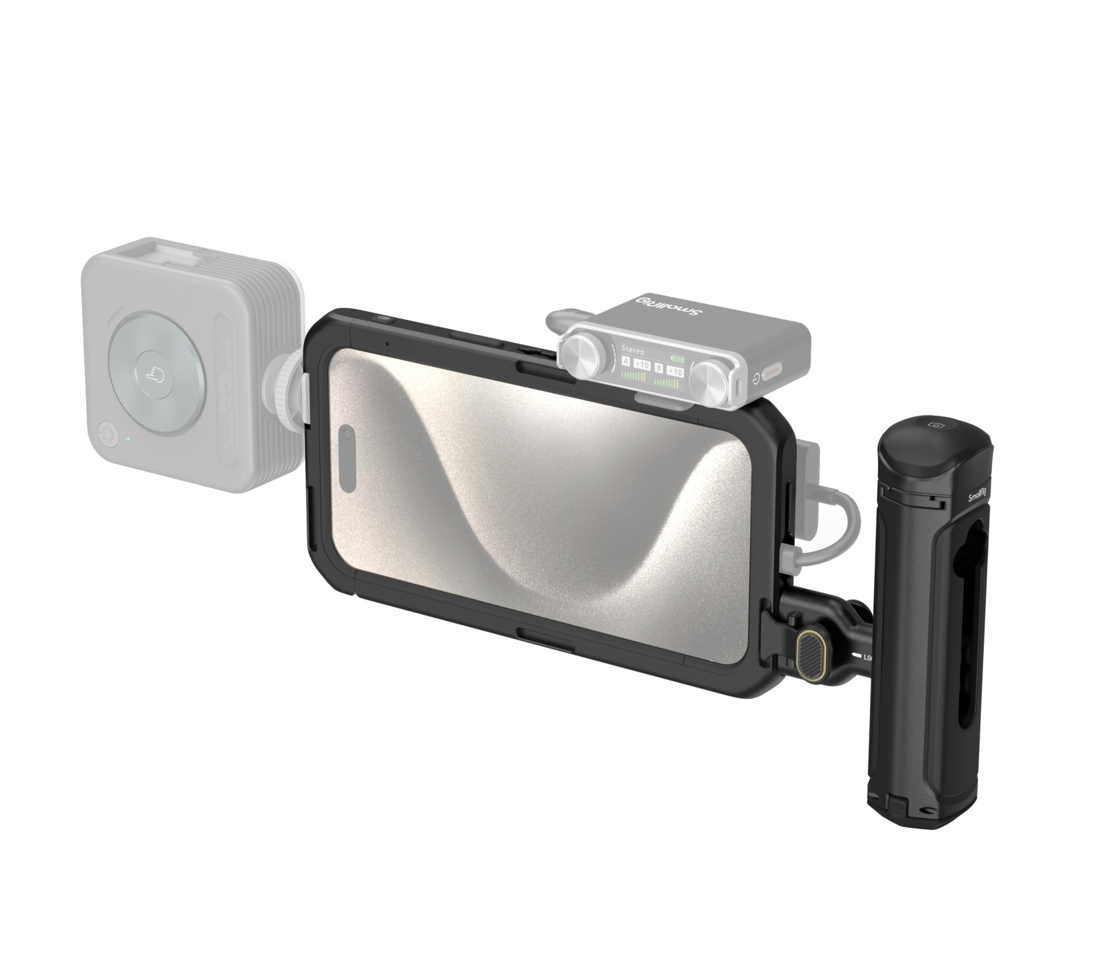 Клетка SmallRig 4393 для iPhone 15 Pro Max + ручка со спусковой кнопкой