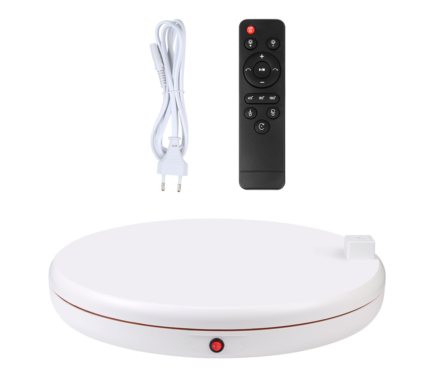 Поворотный стол Puluz PU3148 с пультом управления и розеткой, 45 см, до 100 кг, белый