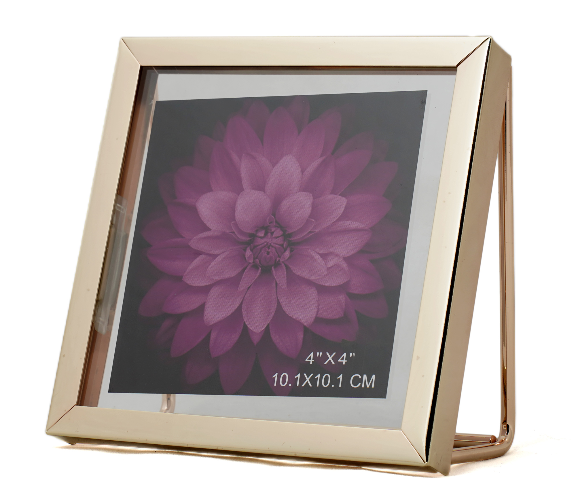 Фоторамка Fotografia 10x10 см, металл и стекло, золотая (FFM-5400G)