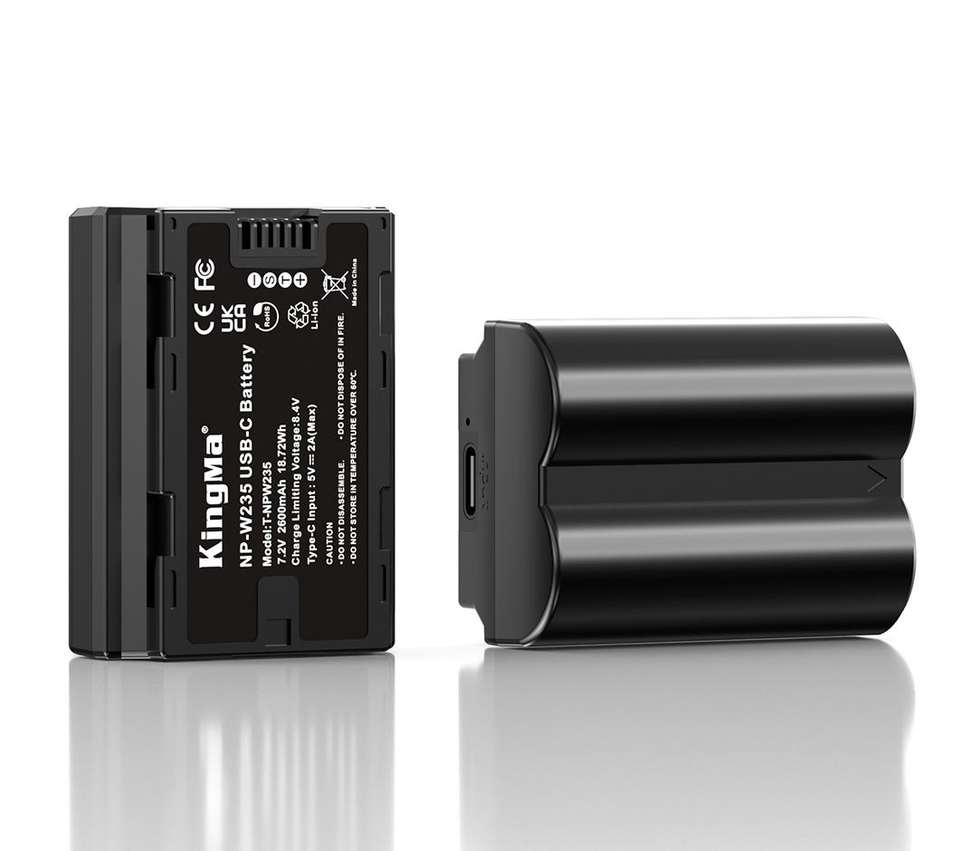Аккуумулятор Kingma NP-W235 с портом зарядки USB-C, 2600 мАч