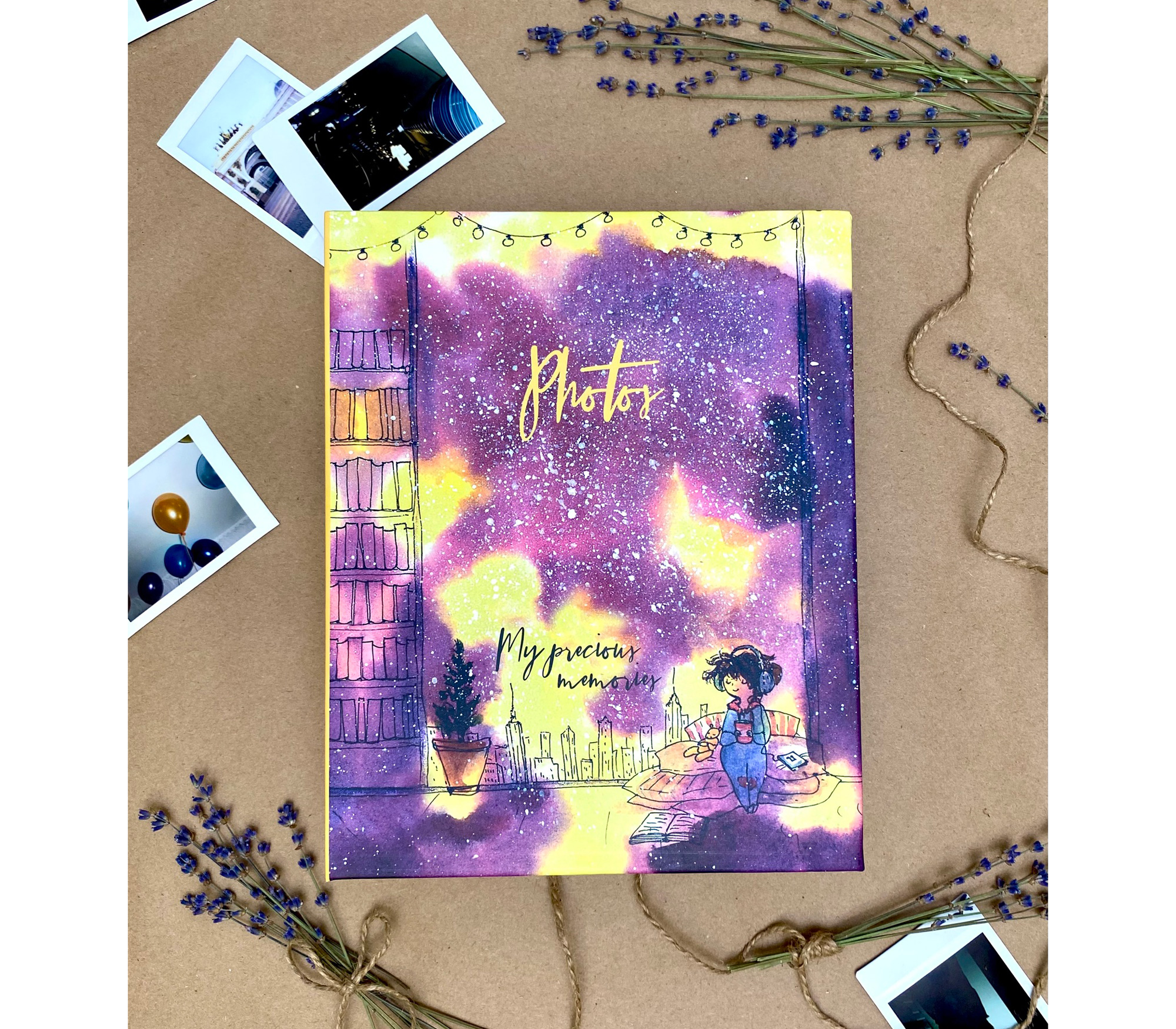 Фотоальбом Полином 10х15 см 200 фото, Cosmo Sketch - Огоньки