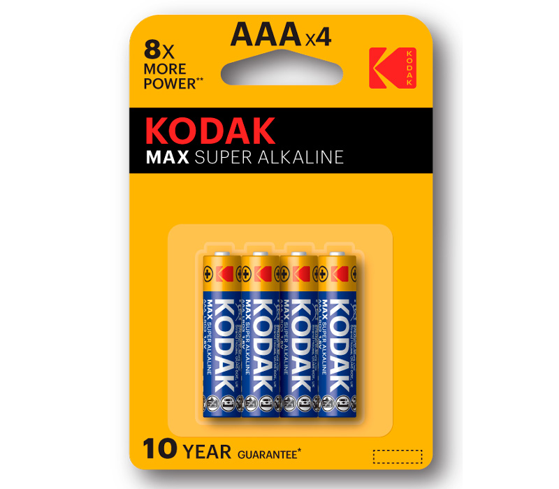Батарейки Kodak MAX AAA LR03, 4 шт.