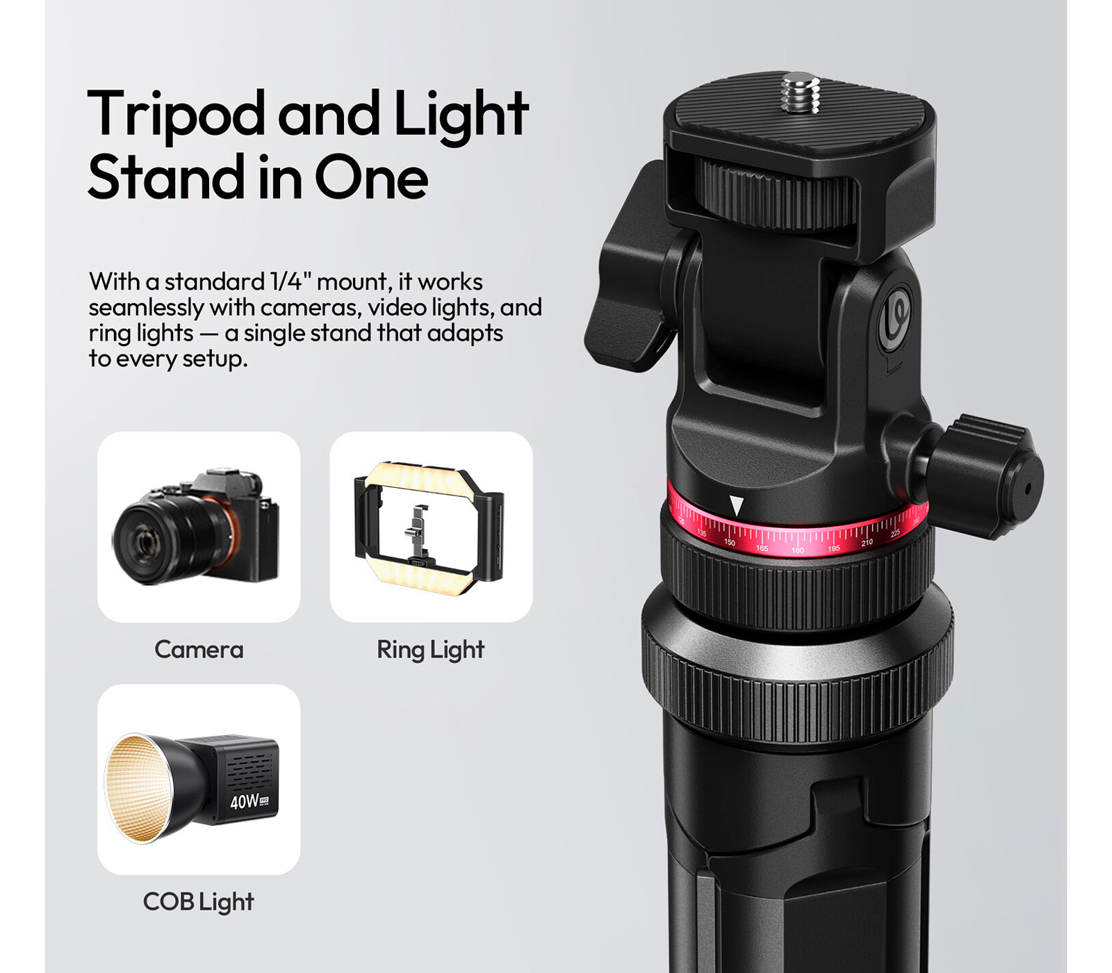 Стойка-штатив Ulanzi MT-80 Auto-Open Tripod, до 5 кг