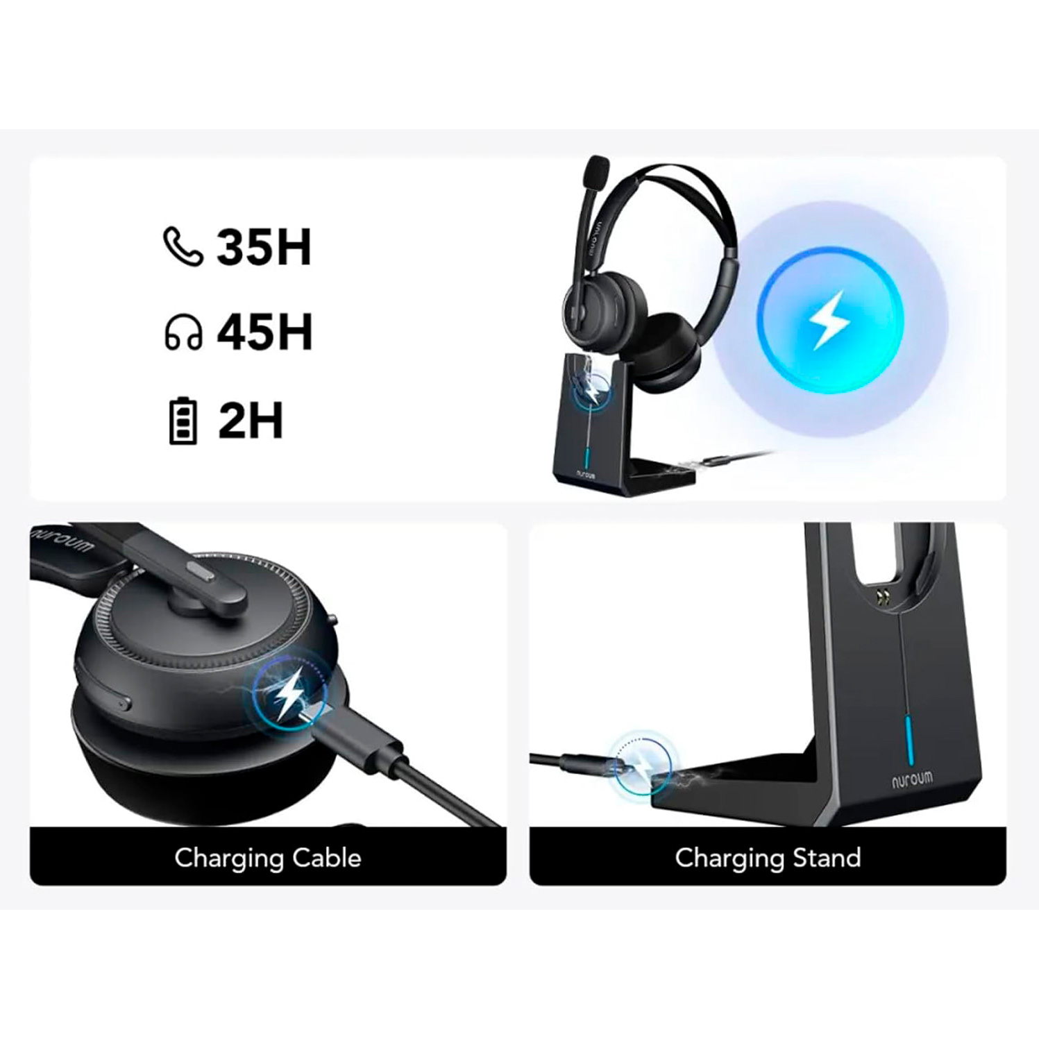 Беспроводная гарнитура Nearity Nuroum HP31D Wireless Business Headset, Bluetooth 5.4, стерео