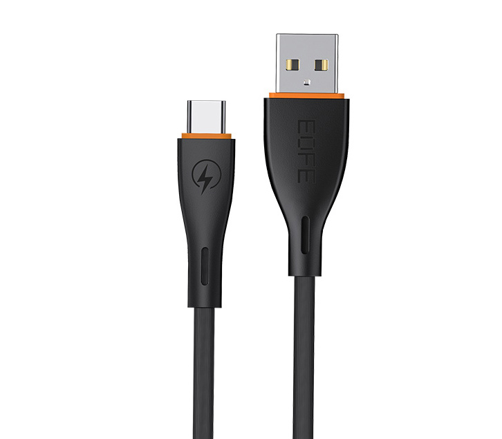 Кабель EOFE AC21 USB-A / USB-C, 2.4А, ПВХ, 1 метр, черный