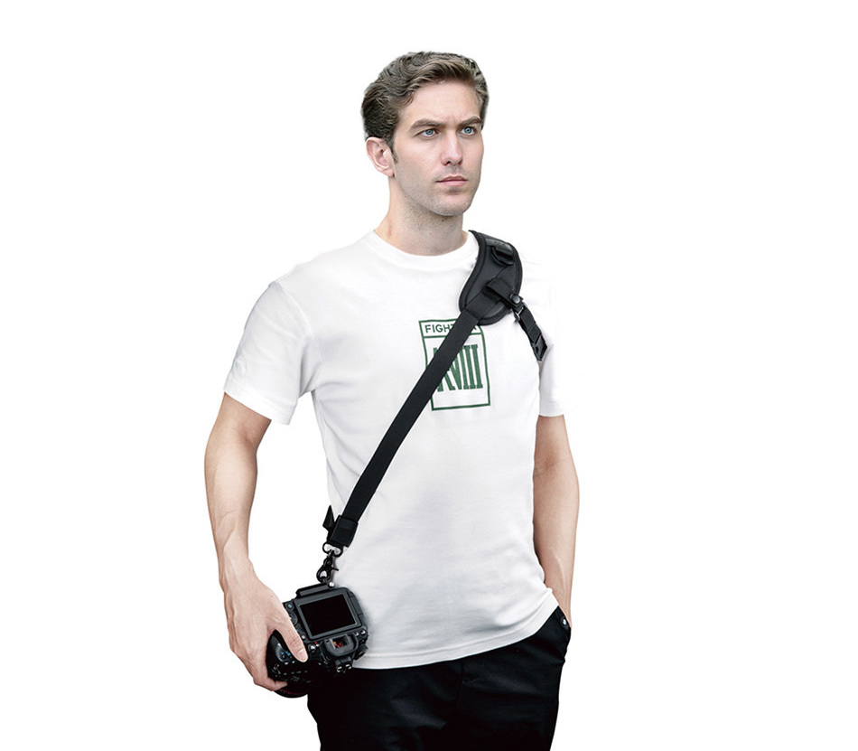 Ремень JJC NS-PRO1M, плечевой, с площадкой Arca-Swiss, микрофибра, черный