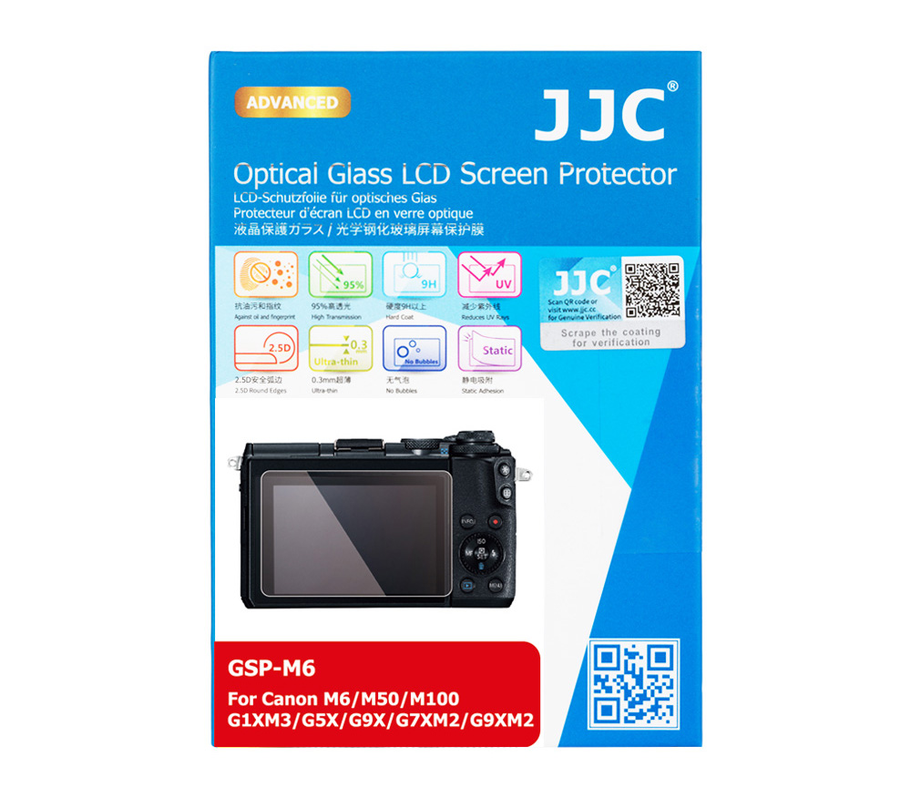 Защитное стекло JJC для Canon M6/M50/M100/G9 X MarkII/G7 X MarkII/G5X/G9X