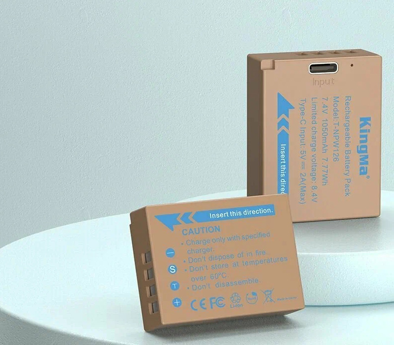 Аккумулятор Kingma NP-W126 с портом зарядки USB-C 1050 мАч