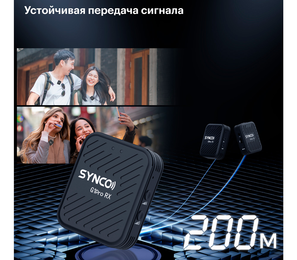 Беспроводная система Synco G1 A2 Pro, TX+TX+RX, 2.4 ГГц, 3.5 TRS / TRRS, USB, USB-C